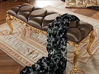 Banc rembourré en tissu Modenese Luxury Interiors 13522 usine MODENESE GASTONE de l'Italie