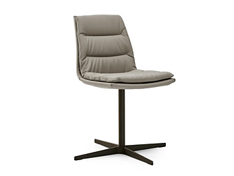 Chaise en cuir pivotante avec base à 4 branches Eforma Lady 4 Ways usine Eforma de l'Italie
