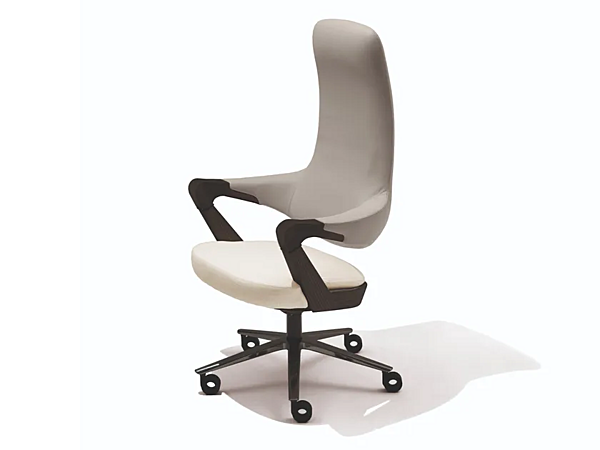 Chaise de direction en cuir avec accoudoirs et roulettes GIORGETTI Springer 52840, 52841, 52845, 52846 usine GIORGETTI de l'Italie. Foto №3