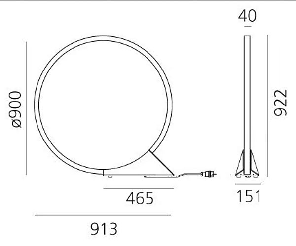 Lampe sur pied en aluminium LED intérieure Artemide T073030, T073030APP usine Artemide de l'Italie. Foto №4