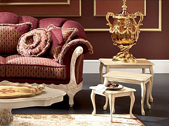 Table d'appoint rectangulaire empilable en bois Modenese Luxury Interiors 13632 usine MODENESE GASTONE de l'Italie