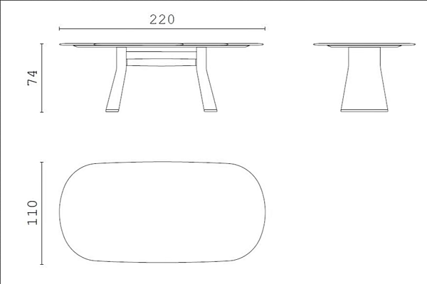 Table ovale en bois et marbre Talos CPRN HOMOOD usine CPRN HOMOOD de l'Italie. Foto №5