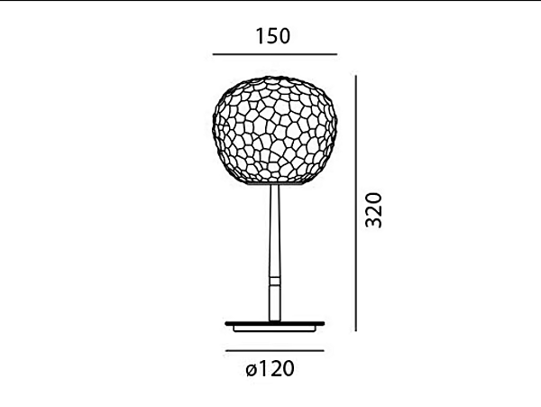 Lampe de table en verre soufflé Meteorite Artemide 1709110A, 1705010A usine Artemide de l'Italie. Foto №2