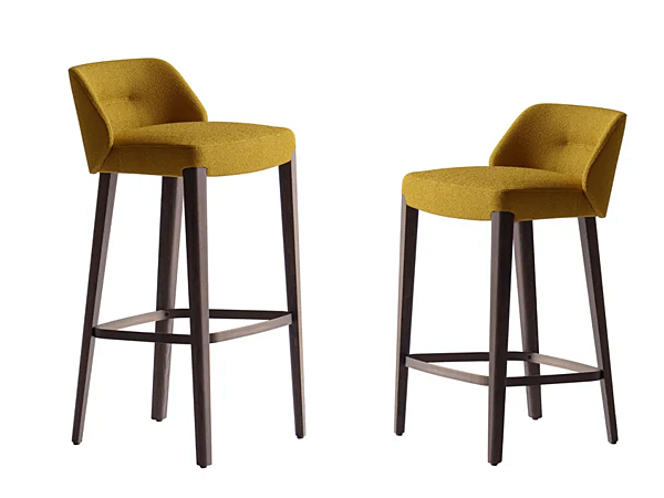 Tabouret en tissu avec dossier et repose-pieds Concha 905 S Potocco 905/S usine POTOCCO de l'Italie. Foto №2