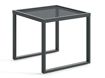 Table d'appoint carrée en aluminium laqué Atmosphera Qubik QU.SQ.