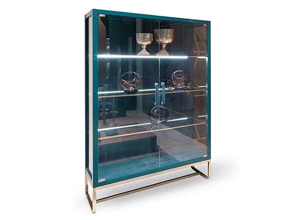 Vitrine en bois avec éclairage intégré CORTEZARI BEVERLY 818 usine CORTE ZARI de l'Italie. Foto №1