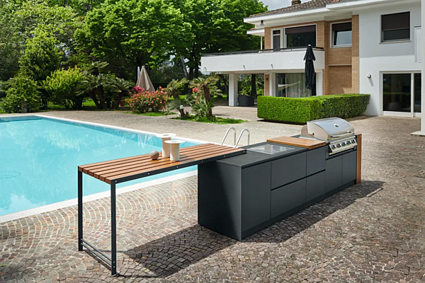 Cuisine d'extérieur en acier inoxydable ASTER CUCINE Outdoor usine Aster Cucine de l'Italie. Foto №3