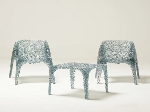 Fauteuil en polycarbonate Veronica Edra usine EDRA de l'Italie. Foto №1