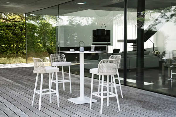 Tabouret de jardin en aluminium peint en poudre avec repose-pieds EMMA VARASCHIN 23650, 23651 usine VARASCHIN de l'Italie. Foto №2