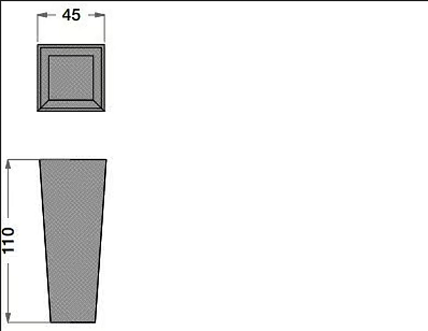 Vase de jardin en bois haut extérieur CPRN HOMOOD OD1063, OD1064, OD1061, OD1060 usine CPRN HOMOOD de l'Italie. Foto №6