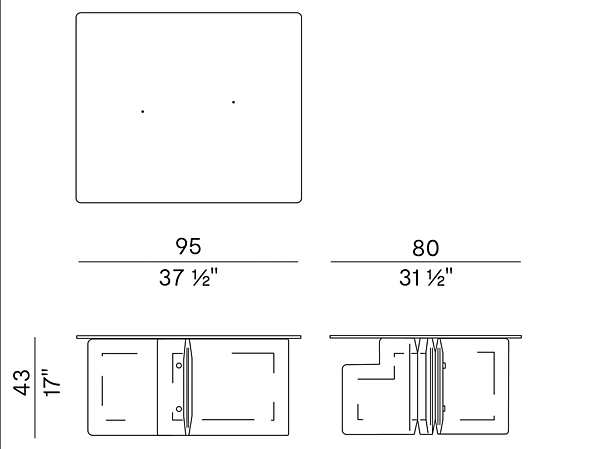 Table basse en bois et verre Potocco Shape 954 954/TBR1, 954/TBR2 usine POTOCCO de l'Italie. Foto №8