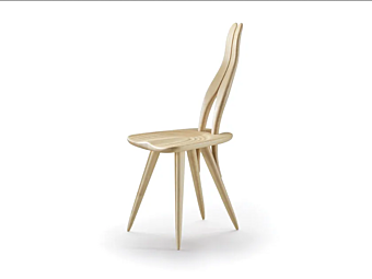 Chaise en bois avec dossier rembourré ZANOTTA Maple Fenis CM