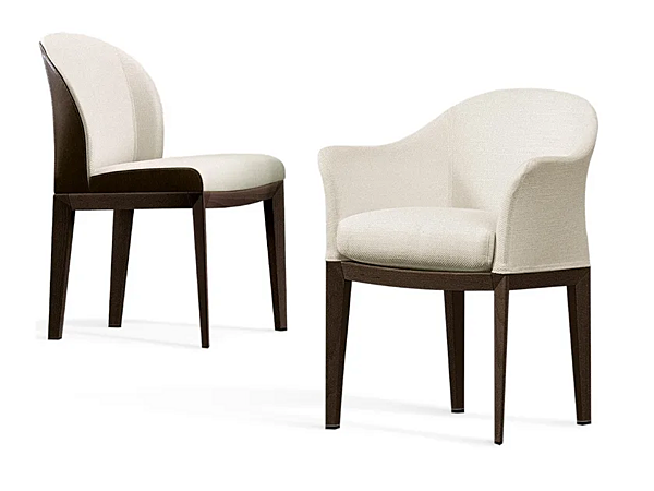 Chaise en tissu rembourrée avec accoudoirs GIORGETTI 51040, 51041 usine GIORGETTI de l'Italie. Foto №2