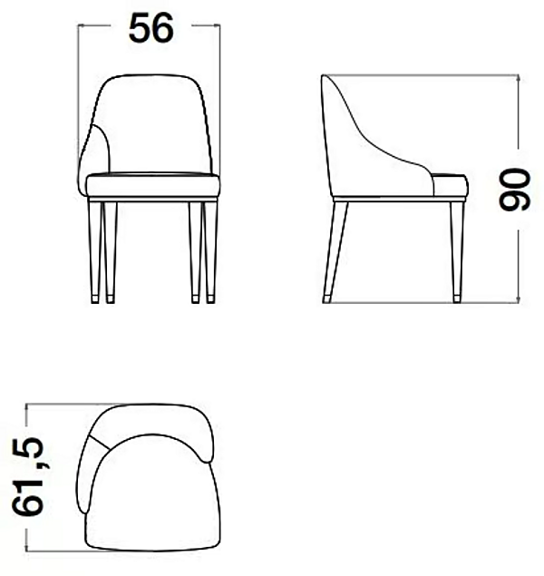 Fauteuil en cuir rembourré Cocoon CPRN HOMOOD C327/E, C328/E usine CPRN HOMOOD de l'Italie. Foto №6