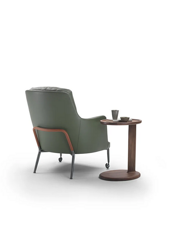 Fauteuil en cuir avec roulettes Marley FLEXFORM usine FLEXFORM de l'Italie. Foto №3