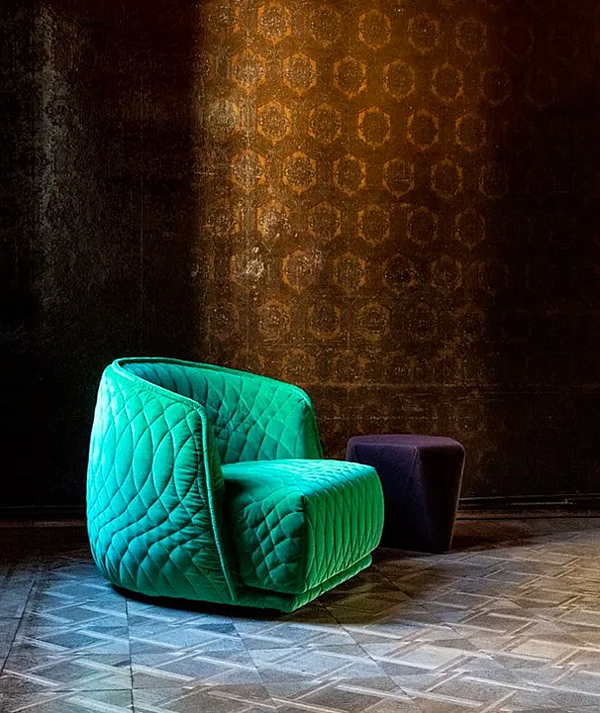 Fauteuil en tissu avec accoudoirs Moroso Redondo usine Moroso de l'Italie. Foto №7