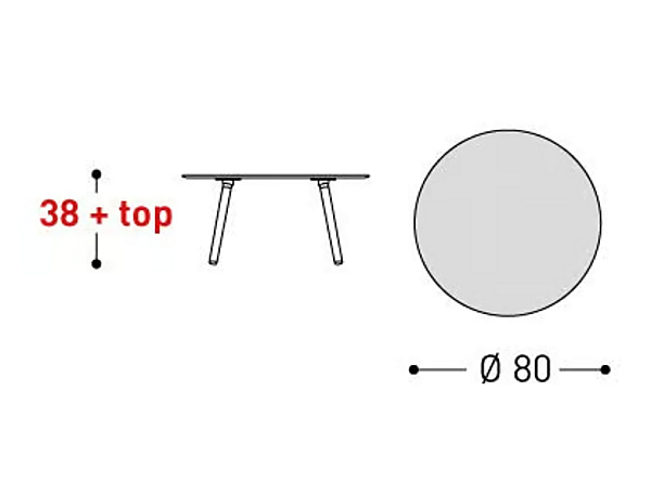 Table basse ronde en iroko Emma VARASCHIN 23670, 23671, 23672, 23673 usine VARASCHIN de l'Italie. Foto №15