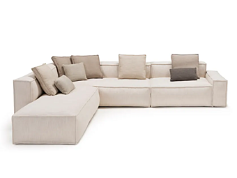 Canapé d'angle modulable en tissu AMURA collection DAVIS AM004.338+052+012 usine AMURA de l'Italie