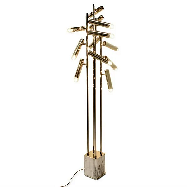 Lampe sur pied en laiton Cypres BRABBU usine BRABBU de l'Italie. Foto №2