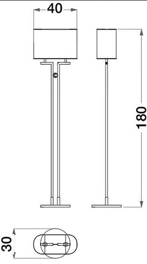 Lampe sur pied en métal Sesto Senso CPRN HOMOOD S589 usine CPRN HOMOOD de l'Italie. Foto №2