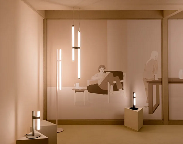 Lampadaire en verre borosilicate et métal LED collection Paralela AXOLIGHT usine Axolight de l'Italie. Foto №5