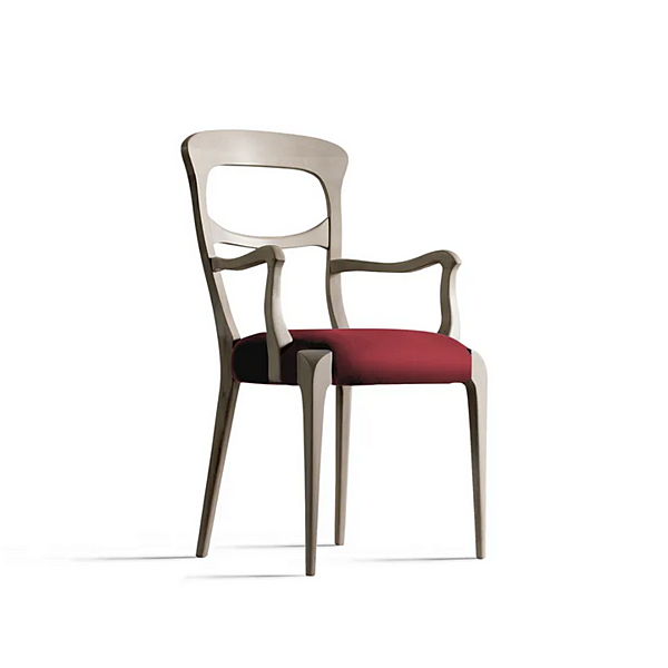 Chaise en bois avec accoudoirs Capotavola L 643 DALE usine DALE de l'Italie. Foto №8