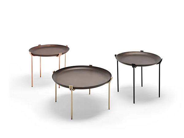 Table basse ronde en métal avec plateau GEO SABA usine SABA de l'Italie. Foto №4