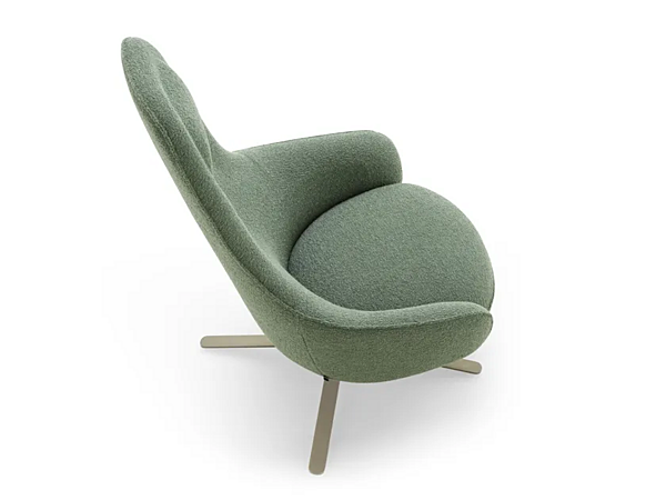 Fauteuil en tissu avec accoudoirs et base à 4 branches LIGNE ROSET MOA 19500105 usine LIGNE ROSET de l'Italie. Foto №4