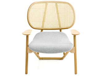 Fauteuil avec dossier en cannage de Vienne Klara Moroso usine Moroso de l'Italie
