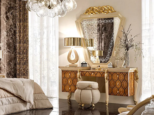 Miroir mural encadré en verre A.R. Arredamenti collection Harmony 380/S usine A.R.ARREDAMENTI SRL de l'Italie. Foto №4