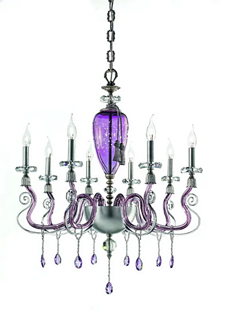 Suspension en cristal Swarovski Iside L8 4 Euroluce Lampadari usine EUROLUCE LAMPADARi de l'Italie