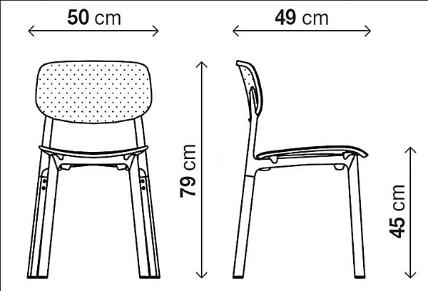 Chaise empilable en polypropylène Colander Kristalia usine Kristalia de l'Italie. Foto №28