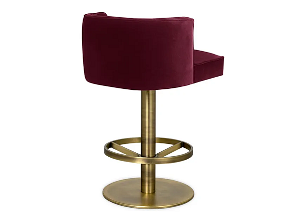 Tabouret en velours tufté pivotant haut Bourbon II BRABBU usine BRABBU de l'Italie. Foto №4