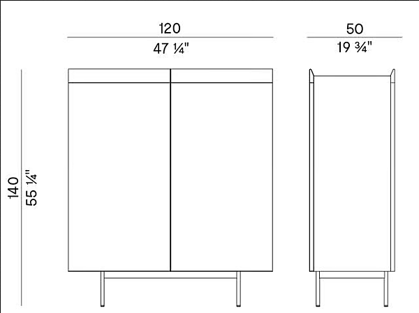 Buffet en bois d'orme avec portes Potocco Avant 884 MA 884/MA usine POTOCCO de l'Italie. Foto №4