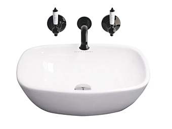 Lavabo simple en plan de travail en céramique Bourne Gentry Home