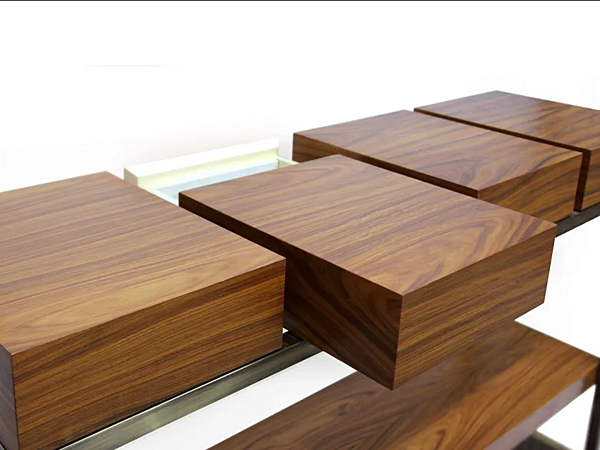 Table console rectangulaire en bois avec tiroirs Cassis BRABBU usine BRABBU de l'Italie. Foto №2