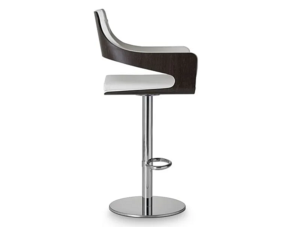Tabouret en cuir avec dossier i 4 Mariani SILHOUETTE usine i 4 Mariani de l'Italie. Foto №2