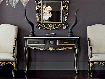 Table console en bois massif Modenese Luxury Interiors 12607 usine MODENESE GASTONE de l'Italie