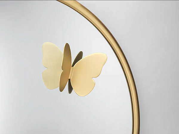 Miroir rond en laiton avec cadre collection Butterfly GHIDINI1961 usine GHIDINI1961 de l'Italie. Foto №3