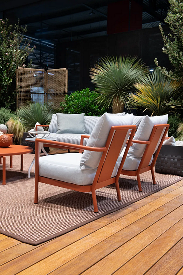 Fauteuil de jardin en aluminium et tissu Camargue FLEXFORM 2A6C1 usine FLEXFORM de l'Italie. Foto №6