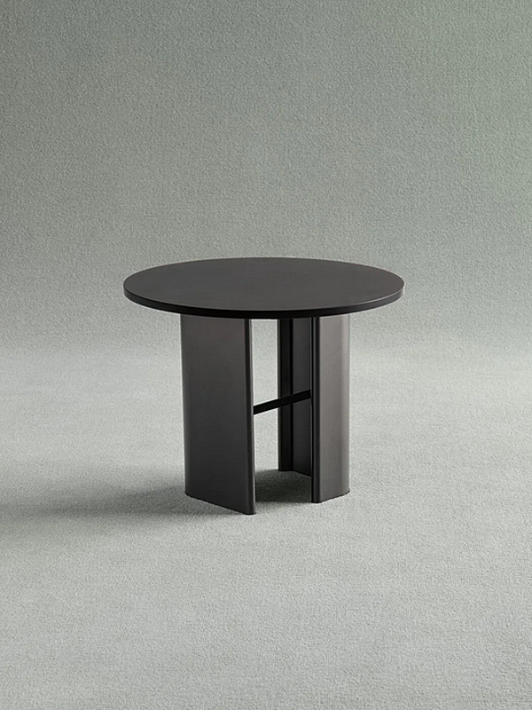 Table d'appoint ronde en acier avec plateau en grès porcelainé Potocco Double L 952 TC Out 952/TC-OUT usine POTOCCO de l'Italie. Foto №2