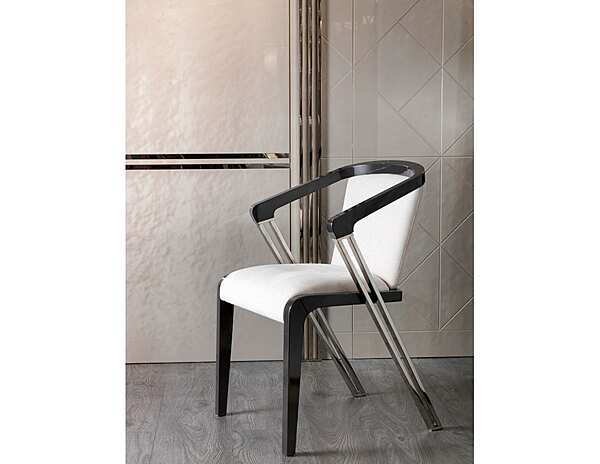 Fauteuil en cuir rembourré avec accoudoirs Symphony Infinity Bizzotto Italia usine Bizzotto Italia de l'Italie. Foto №4