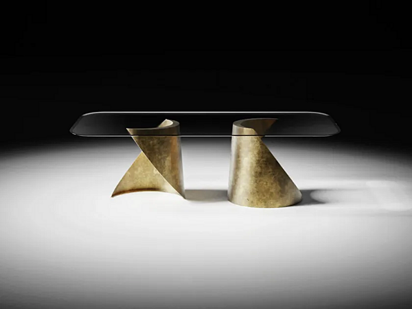 Table rectangulaire en verre CASA +39 THOLOS ETH001, ETH002 usine ENCORE (by CASA +39) de l'Italie. Foto №1