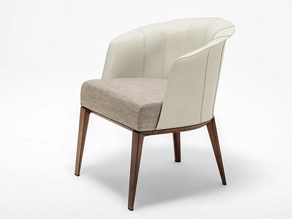 Fauteuil en cuir avec accoudoirs Aura GIORGETTI 63970, 63971 usine GIORGETTI de l'Italie. Foto №2