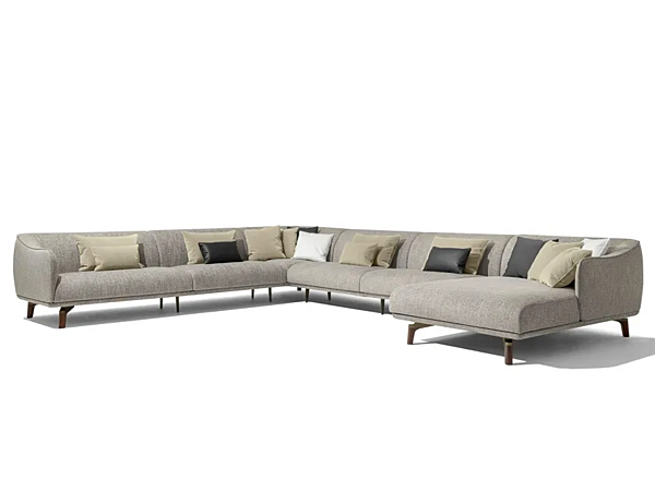 Canapé d'angle en tissu avec repose-pieds GIORGETTI DRIVE usine GIORGETTI de l'Italie. Foto №1