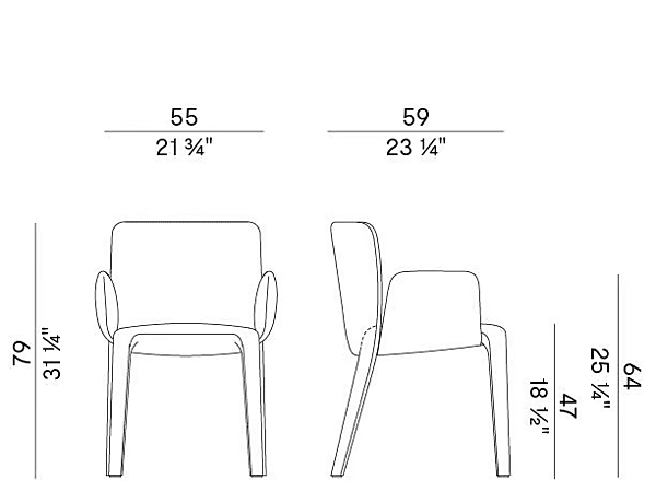 Fauteuil en tissu rembourré avec accoudoirs Potocco collection Lars 902 P 902/P usine POTOCCO de l'Italie. Foto №4