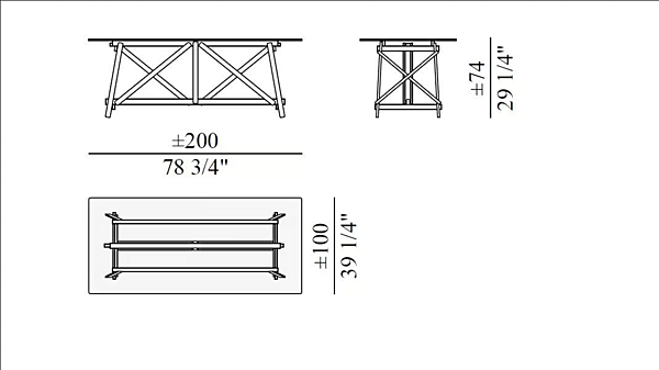 Table rectangulaire en polycarbonate d'extérieur A Mare Edra AMR070T usine EDRA de l'Italie. Foto №6