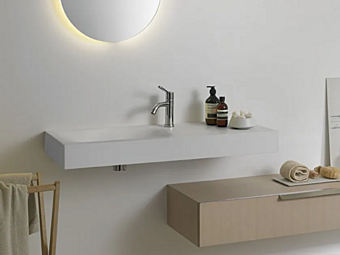 Lavabo rectangulaire en Cristalplant AGAPE 815 usine Agape de l'Italie