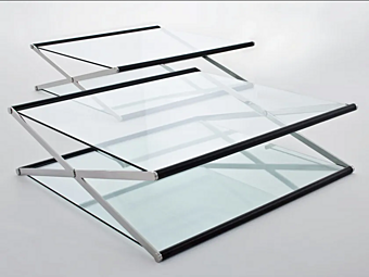 Table basse en cristal Nox Gallotti&Radice usine Gallotti & Radice de l'Italie