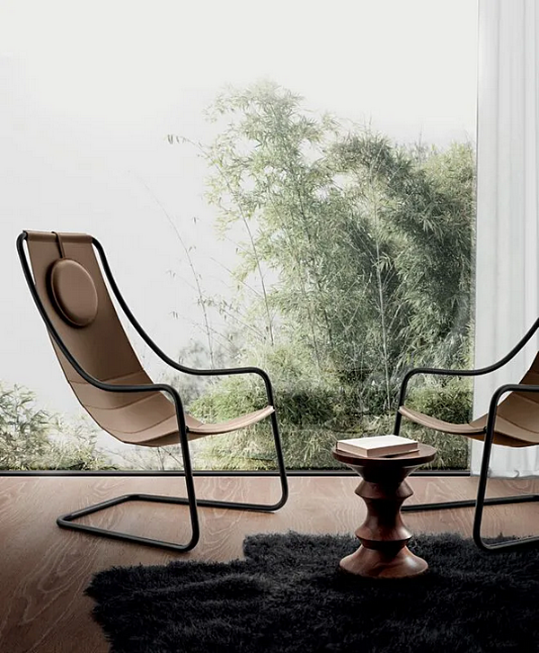 Fauteuil en cuir avec accoudoirs Nancy i 4 Mariani usine i 4 Mariani de l'Italie. Foto №3